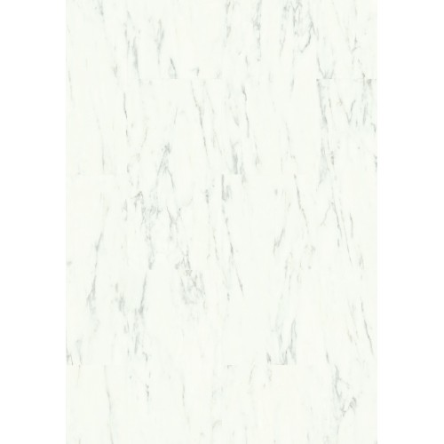 ПВХ плитка для пола Quick-Step Alpha Vinyl Мрамор каррарский белый (Marble Carrara white) коллекция Oro AVSTU40136