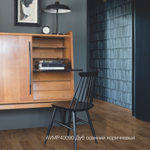 Плитка ПВХ Quick-Step Дуб осенний коричневый (Autumn Oak Brown) коллекция Alpha Vinyl Medium Planks AVMP40090